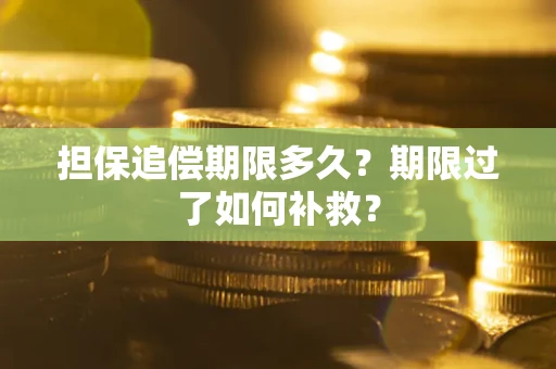 济南担保追偿期限多久？期限过了如何补救？