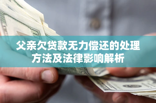 济南父亲欠贷款无力偿还的处理方法及法律影响解析