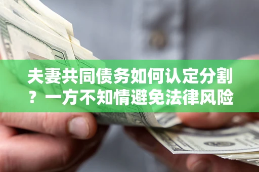 济南夫妻共同债务如何认定分割？一方不知情避免法律风险必看！